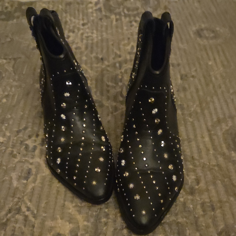 Sam Edelman Black Studded Ankle Booties